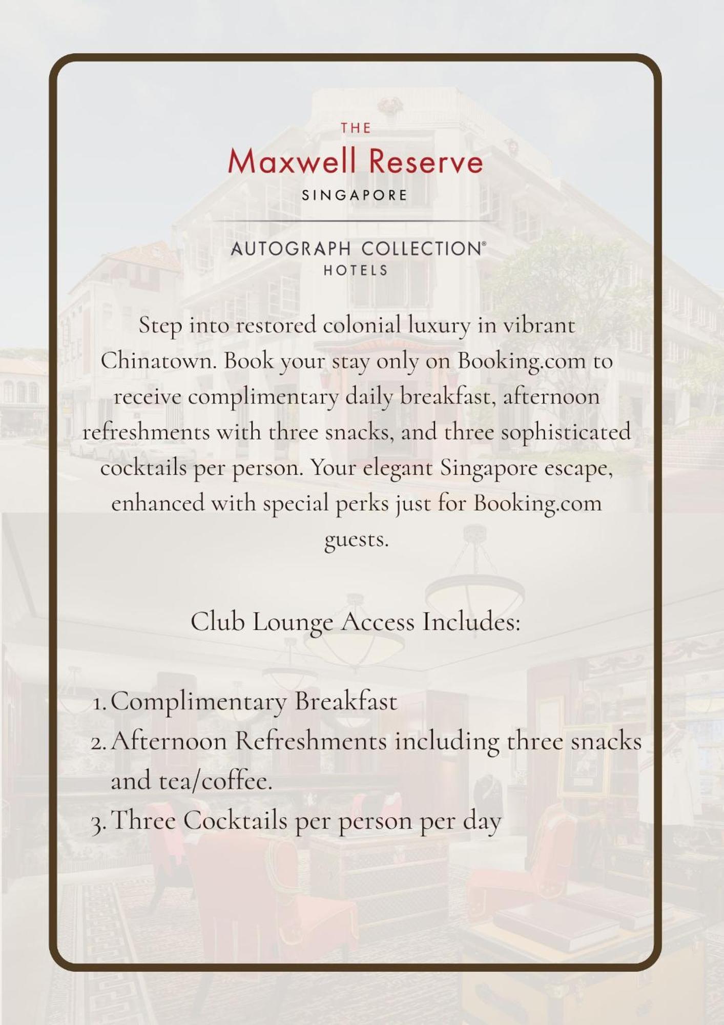 Maxwell Reserve Singapore, Autograph Collection Exterior foto